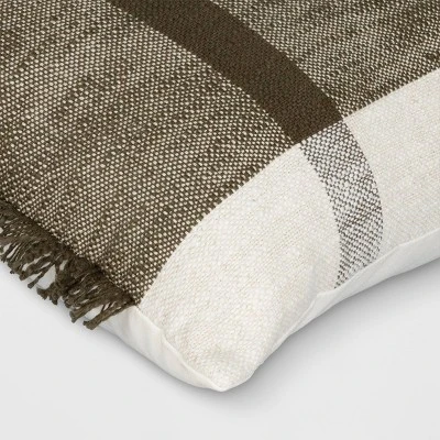 Oversized Textured Woven Cotton Striped Lumbar Throw Pillow - Threshold™ 3 Oversized Textured Woven Cotton Striped Lumbar Throw Pillow - Threshold™ - Image 3