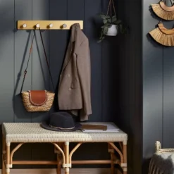 Metal And Faux Marble 5 Hooks Gold - Threshold™