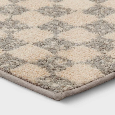 2'6"x4' Checkerboard Plush Accent Rug - Threshold™ 2 2'6"x4' Checkerboard Plush Accent Rug - Threshold™ - Image 2