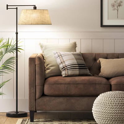 Traditional Oil Rubbed Swing Arm Floor Lamp Brown - Threshold™ 1 Traditional Oil Rubbed Swing Arm Floor Lamp Brown - Threshold™