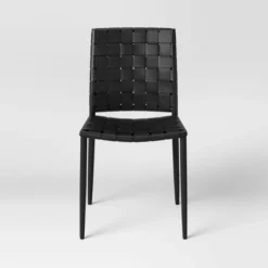 Wellfleet Woven Leather Metal Base Dining Chair - Threshold™ -Threshold GUEST d277a128 5ebe 419f 8c46 04f8da2a89bf
