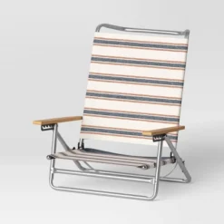 5 Position Beach Chair With Aluminum Frame & Wood Arms - Threshold™ 16 5 Position Beach Chair With Aluminum Frame & Wood Arms - Threshold™ -Threshold GUEST d2e94553 3e7d 44b8 b63a 18242f0ec942