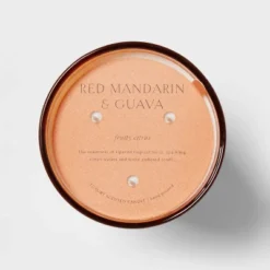 Colored Vase Glass With Dustcover Mandarin & Guava Candle Orange - Threshold™ 10 Colored Vase Glass With Dustcover Mandarin & Guava Candle Orange - Threshold™ -Threshold GUEST d3b0111f a038 45b0 94b7 4c6c85a435e3