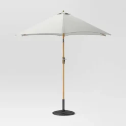 9'x9' Market Patio Umbrella - Light Wood Pole - Threshold™ -Threshold GUEST d4427da4 9c2a 44bc 98d3 b83d00a8e056