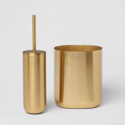 Brushed Brass Toilet Bowl Brush Gold - Threshold™ 3 Brushed Brass Toilet Bowl Brush Gold - Threshold™ - Image 3