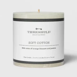 Pillar Candle Soft Cotton White - Threshold™ 8 Pillar Candle Soft Cotton White - Threshold™ -Threshold GUEST d55a5595 2986 4235 8fc7 cb696b617fa6