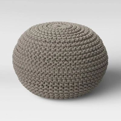 Cloverly Chunky Knit Pouf - Threshold 2 Cloverly Chunky Knit Pouf - Threshold - Image 2