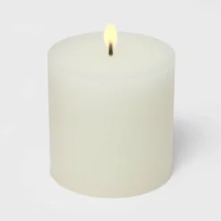 Pillar Candle Soft Cotton White - Threshold™