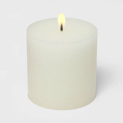 Pillar Candle Soft Cotton White - Threshold™ 1 Pillar Candle Soft Cotton White - Threshold™