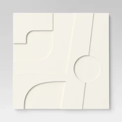 (Set Of 4) 12" X 12" 3D Decorative Graphic Tiles White - Threshold™ -Threshold GUEST d74db4f4 916a 401e 9c76 2a1f0b149efd