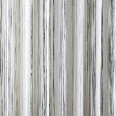 1pc 50"x84" Light Filtering Striped Curtain Panel Gray - Threshold™ 3 1pc 50"x84" Light Filtering Striped Curtain Panel Gray - Threshold™ - Image 3