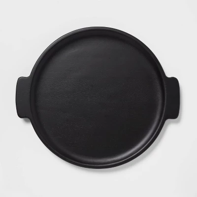 15" X 13" Acacia Modern Serving Tray Black - Threshold™ 2 15" X 13" Acacia Modern Serving Tray Black - Threshold™ - Image 2
