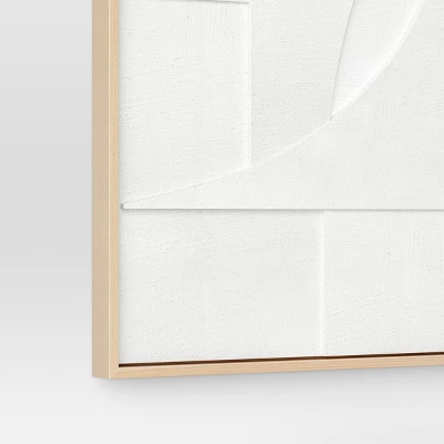 24" X 30" Dimensional II 3D Framed Wall Sculpture With Sand Texture - Threshold™ 3 24" X 30" Dimensional II 3D Framed Wall Sculpture With Sand Texture - Threshold™ - Image 3