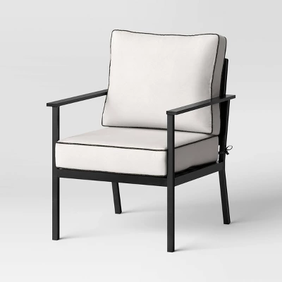 Searsburg 3pc Aluminum Patio Chat Set - Black - Threshold™ 2 Searsburg 3pc Aluminum Patio Chat Set - Black - Threshold™ - Image 2