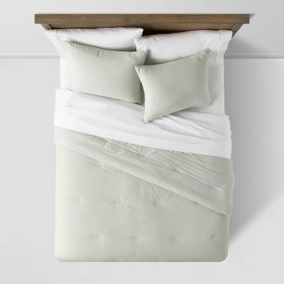 Washed Cotton Sateen Comforter & Sham Set - Threshold™ 2 Washed Cotton Sateen Comforter & Sham Set - Threshold™ - Image 2