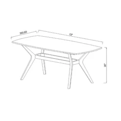 72" Emmond Mid-Century Modern Dining Table White/Brown - Threshold™ -Threshold GUEST e05b55be de65 49d9 89fd a74263628b9a