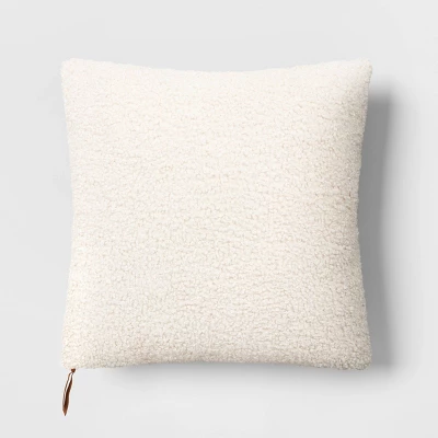 Oversized Teddy Boucle Toss Square Throw Pillow - Threshold™ 4 Oversized Teddy Boucle Toss Square Throw Pillow - Threshold™ - Image 4