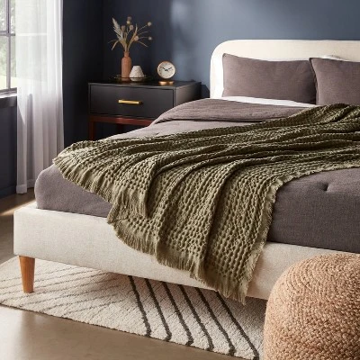 60"x80" Waffle Bed Throw - Threshold™ 1 60"x80" Waffle Bed Throw - Threshold™
