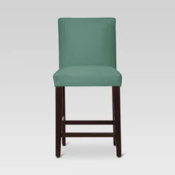 25" Velvet Parsons Counter Height Barstool Wood - Threshold™ -Threshold GUEST e3973a5e 5bf0 429e 8c8c 321e5ddb261c