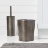 Aluminum Toilet Brush And Holder Set With Aged Metal Finish Gray - Threshold™