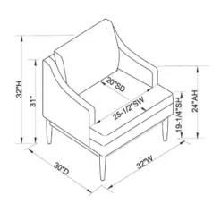 Howell Upholstered Accent Chair With Wood Base - Threshold™ Designed With Studio McGee -Threshold GUEST eaa765f5 26c5 4ecb 8f54 dd96378e2465