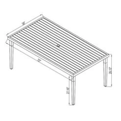 Fairmont Rectangle Steel Patio Dining Table, Outdoor Furniture - Black - Threshold™ -Threshold GUEST efc5895e 1526 4628 a056 bed43df62610