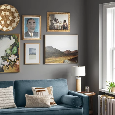 16" X 20" Self Portrait II By Horace Pippin Vintage Framed Wall Cotton Canvas Gold - Threshold™ 1 16" X 20" Self Portrait II By Horace Pippin Vintage Framed Wall Cotton Canvas Gold - Threshold™