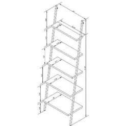 72" Loring 5 Shelf Leaning Bookshelf - Threshold™ 13 72" Loring 5 Shelf Leaning Bookshelf - Threshold™ -Threshold GUEST f0a703db 6249 4024 8139 6e1bf2368058