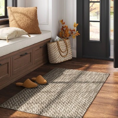 Washable Weave Herringbone Rug - Threshold™ 1 Washable Weave Herringbone Rug - Threshold™