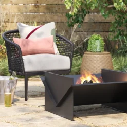 Flat Pack Wood Burning Outdoor Fireplace - Threshold™