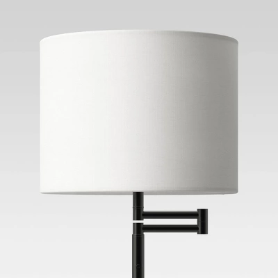 Metal Column Swing Arm Floor Lamp Black - Threshold™ 3 Metal Column Swing Arm Floor Lamp Black - Threshold™ - Image 3