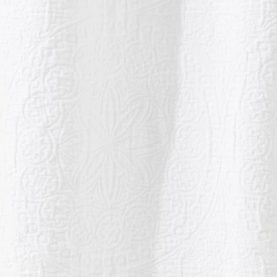 Matelasse Medallion Shower Curtain White - Threshold™ 3 Matelasse Medallion Shower Curtain White - Threshold™ - Image 3