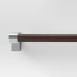 Dark Faux Wood Curtain Rod Nickel - Threshold™ 7 Dark Faux Wood Curtain Rod Nickel - Threshold™ -Threshold GUEST f65030f0 7be0 425c 96b7 548c0d49cc46