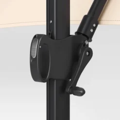 11'x11' Offset Patio Umbrella Tan - Black Pole - Threshold™ -Threshold GUEST f79ac294 d06e 484d 889c 0886e604e724