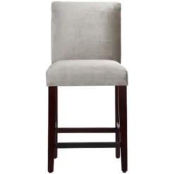 25" Velvet Parsons Counter Height Barstool Wood - Threshold™ -Threshold GUEST f9dfe6cc 73c9 46f6 9146 046c7990b68e