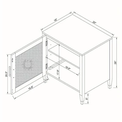 Duxbury Nightstand With Storage Black - Threshold™ 3 Duxbury Nightstand With Storage Black - Threshold™ - Image 3
