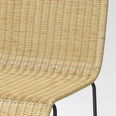 Chapin Modern Woven Counter Height Barstool With Metal Legs - Threshold™ 4 Chapin Modern Woven Counter Height Barstool With Metal Legs - Threshold™ - Image 4