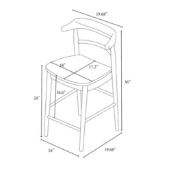 Kaysville Curved Back Wood Counter Height Barstool - Threshold™ Designed With Studio McGee -Threshold GUEST fd10f3f7 c840 492c 99c3 22fe1ea36f2d