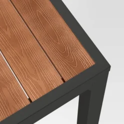 Bryant 6 Person Faux Wood Rectangle Patio Dining Table - Gray/Natural Wood - Threshold™ -Threshold GUEST fe0a4618 2959 4bc4 8d9a 99dfcf05fb48