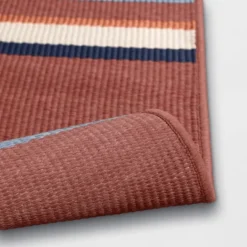 7'x10' Striped Outdoor Rug Red - Threshold™ -Threshold GUEST fe38df26 85b1 49d6 ba55 6c1c902a70a3